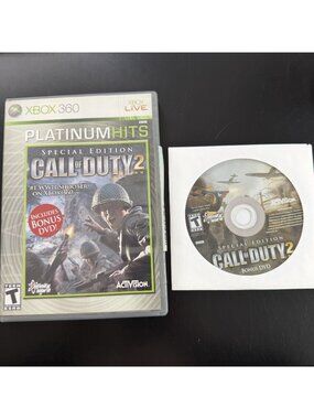 Call of Duty 2 Special Edition Microsoft Xbox 360 Video W Manual Game Bonus DVD
